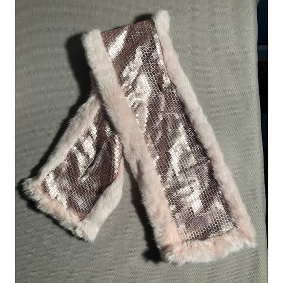 Kohls Candie’s Pink Furry Hat Scarf Muff Set - Picture 6 of 8